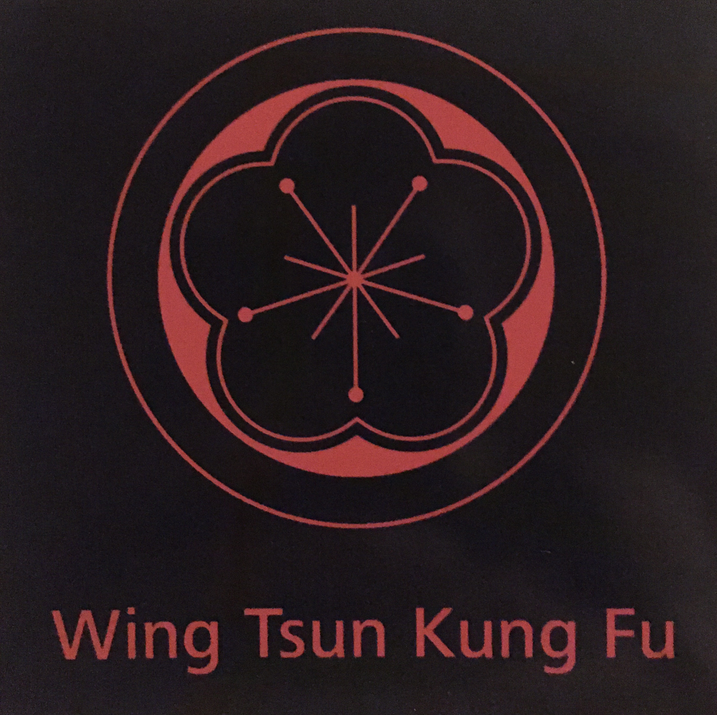 WTKFI Aufkleber - Pflaumenblüte - schwarz/rot